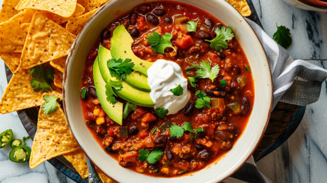 Homemade Vegetarian Chili Recipe - Hearty, Smoky, and Delicious